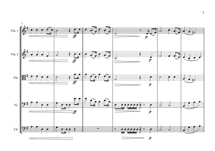 French Guianese National Anthem for String Orchestra String Orchestra scores gallery preview page 3