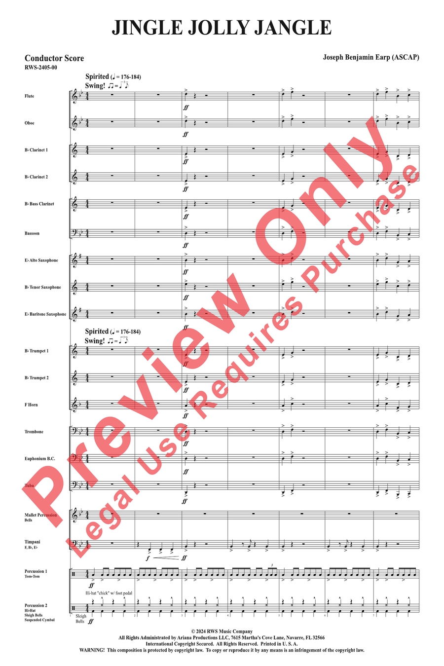 Jingle Jolly Jangle Jingle Jolly Jangle Concert Band scores gallery preview page 4