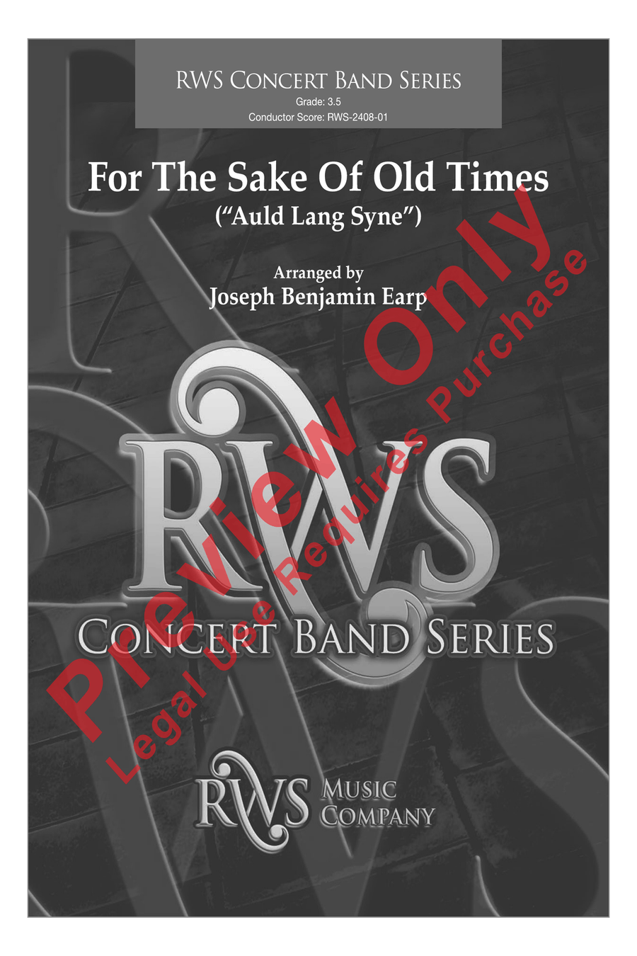 For The Sake Of Old Times Concert Band scores gallery preview page 2