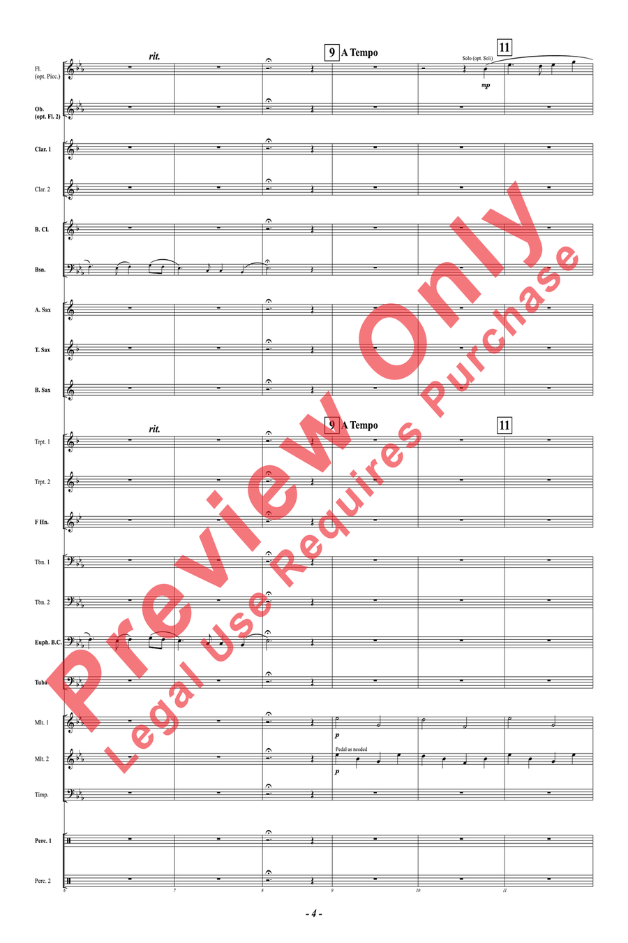For The Sake Of Old Times Concert Band scores gallery preview page 5