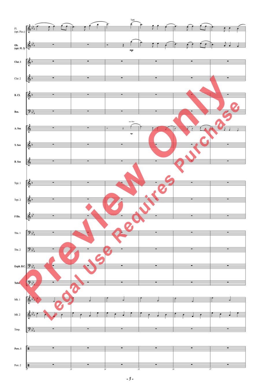 For The Sake Of Old Times Concert Band scores gallery preview page 6