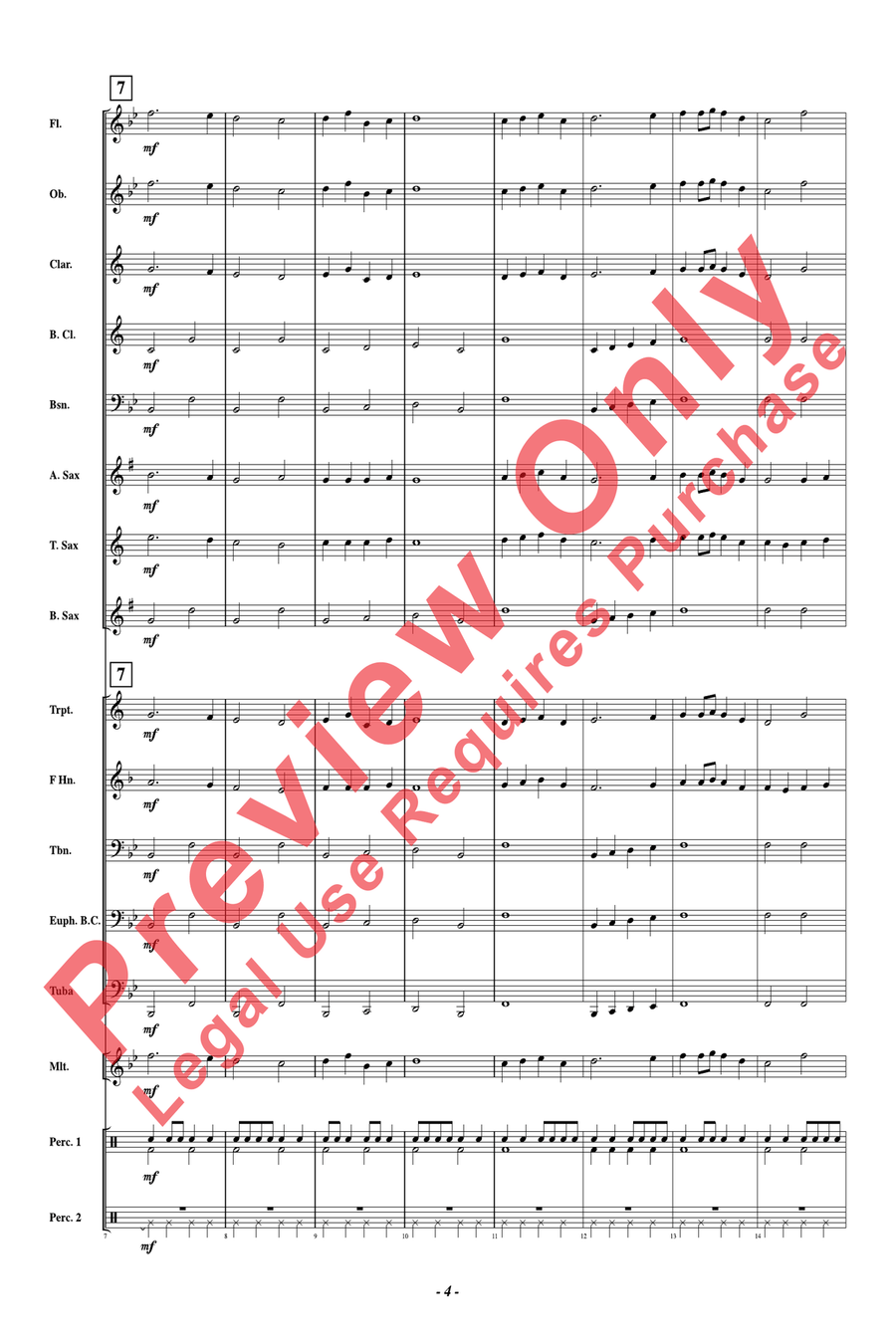 Wintry Mix Wintry Mix Concert Band scores gallery preview page 5