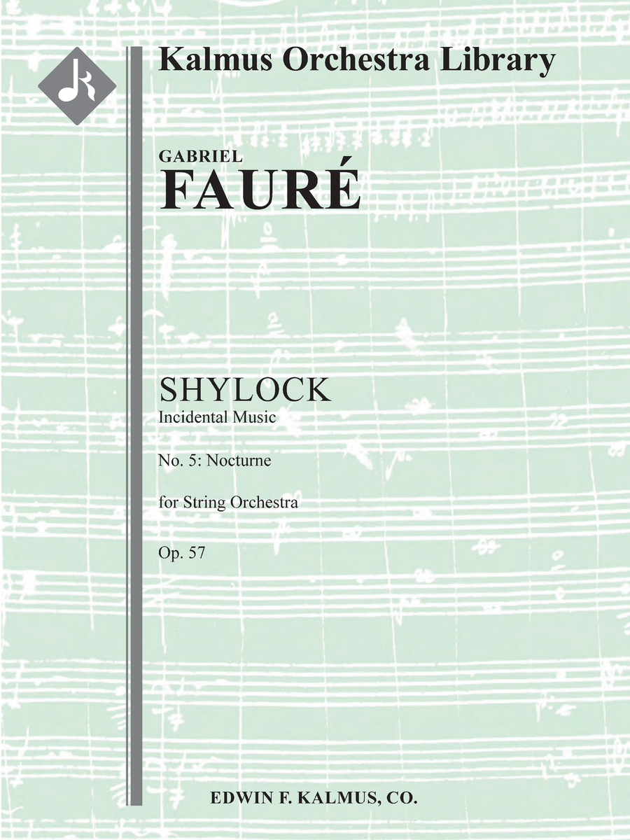 Shylock: Incidental Music, Op. 57: No. 5, Nocturne String Orchestra scores gallery preview page 1
