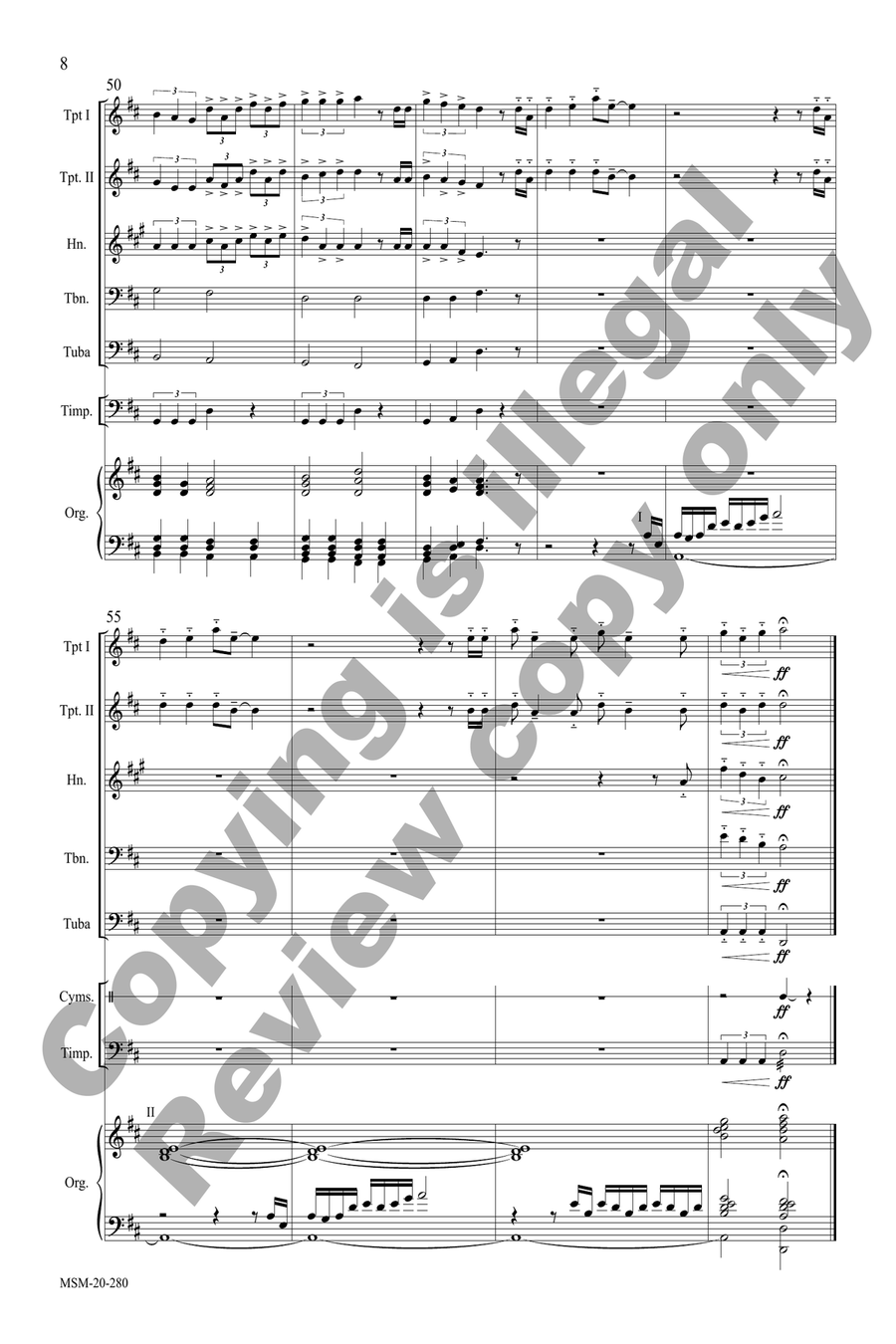 Fanfare & Processional in D Horn scores gallery preview page 4