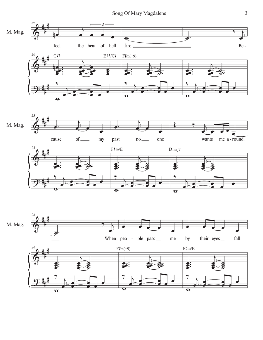 Song Of Mary Magdalene (Solos with 2-part choir - (Soprano and Tenor) 2-Part scores gallery preview page 3
