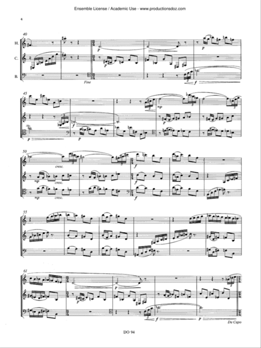 Quatre miniatures (trio d'anches / reed) Score scores gallery preview page 4