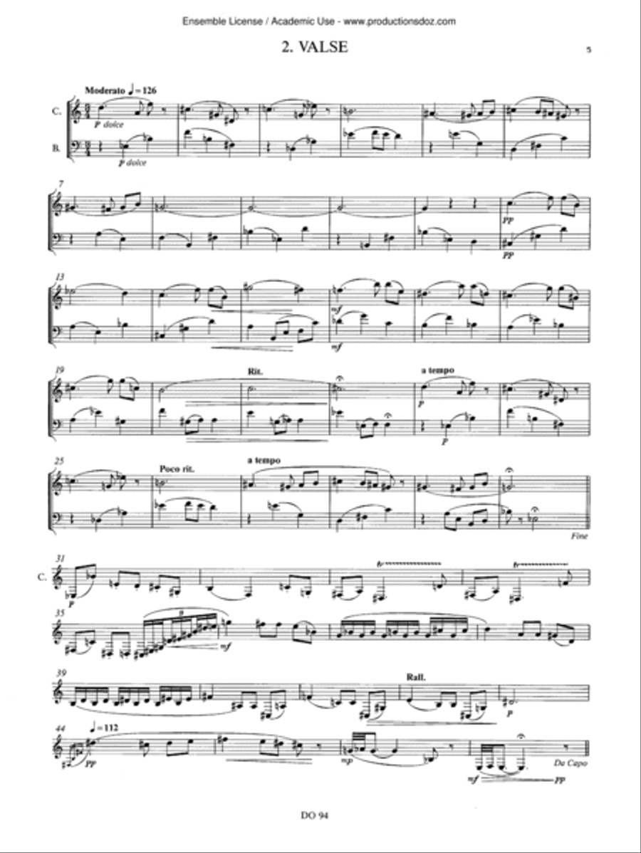 Quatre miniatures (trio d'anches / reed) Score scores gallery preview page 5