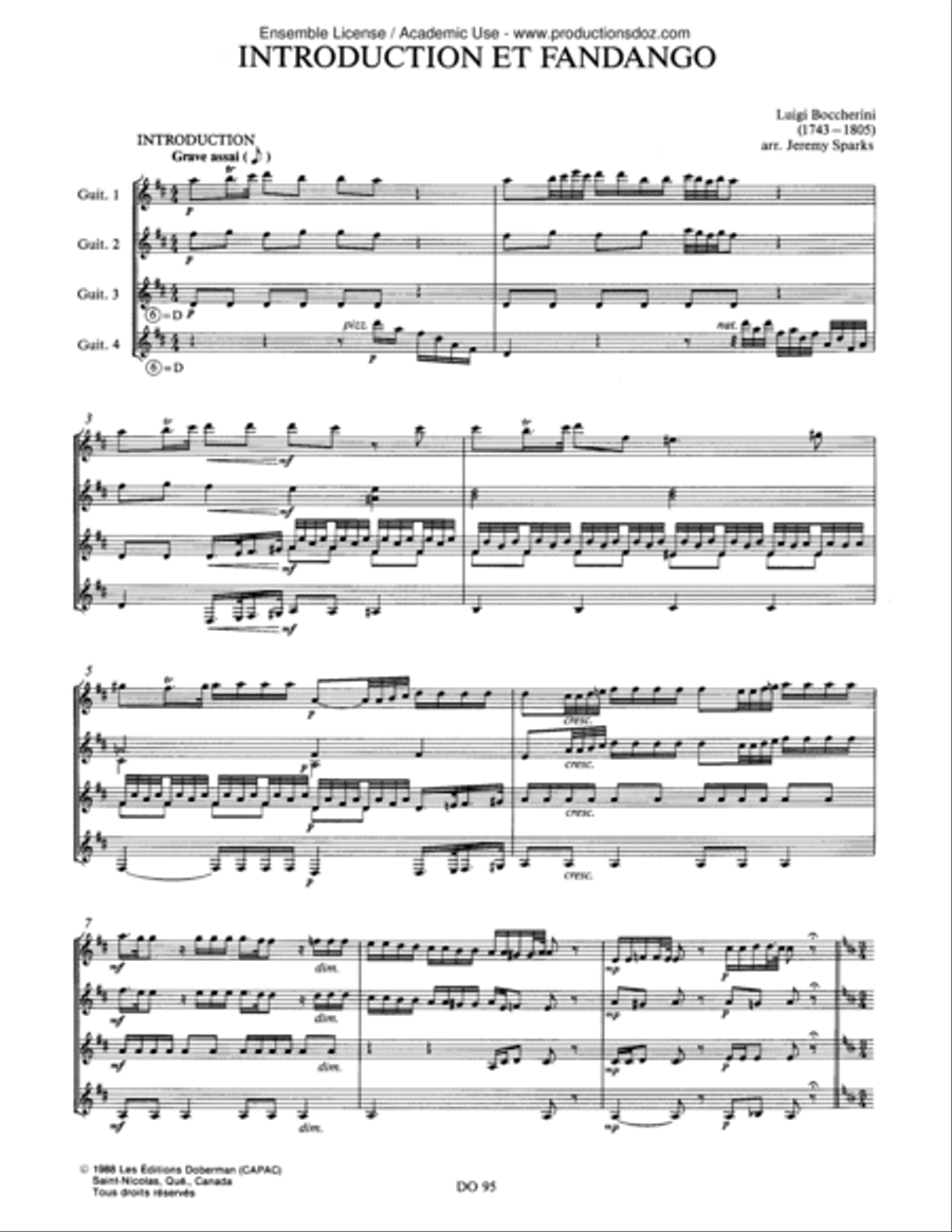 Introduction et Fandango Guitar Ensemble scores gallery preview page 2