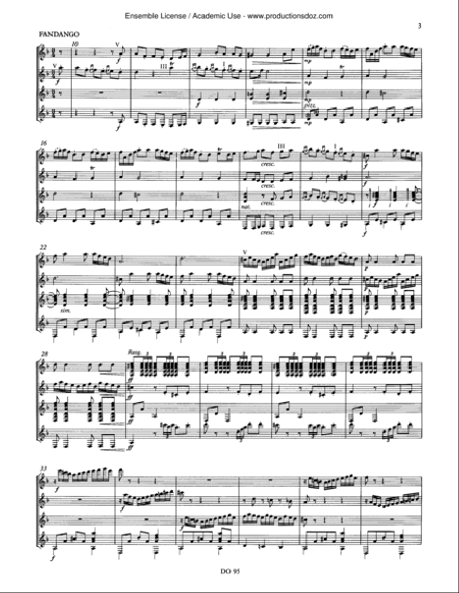Introduction et Fandango Guitar Ensemble scores gallery preview page 3