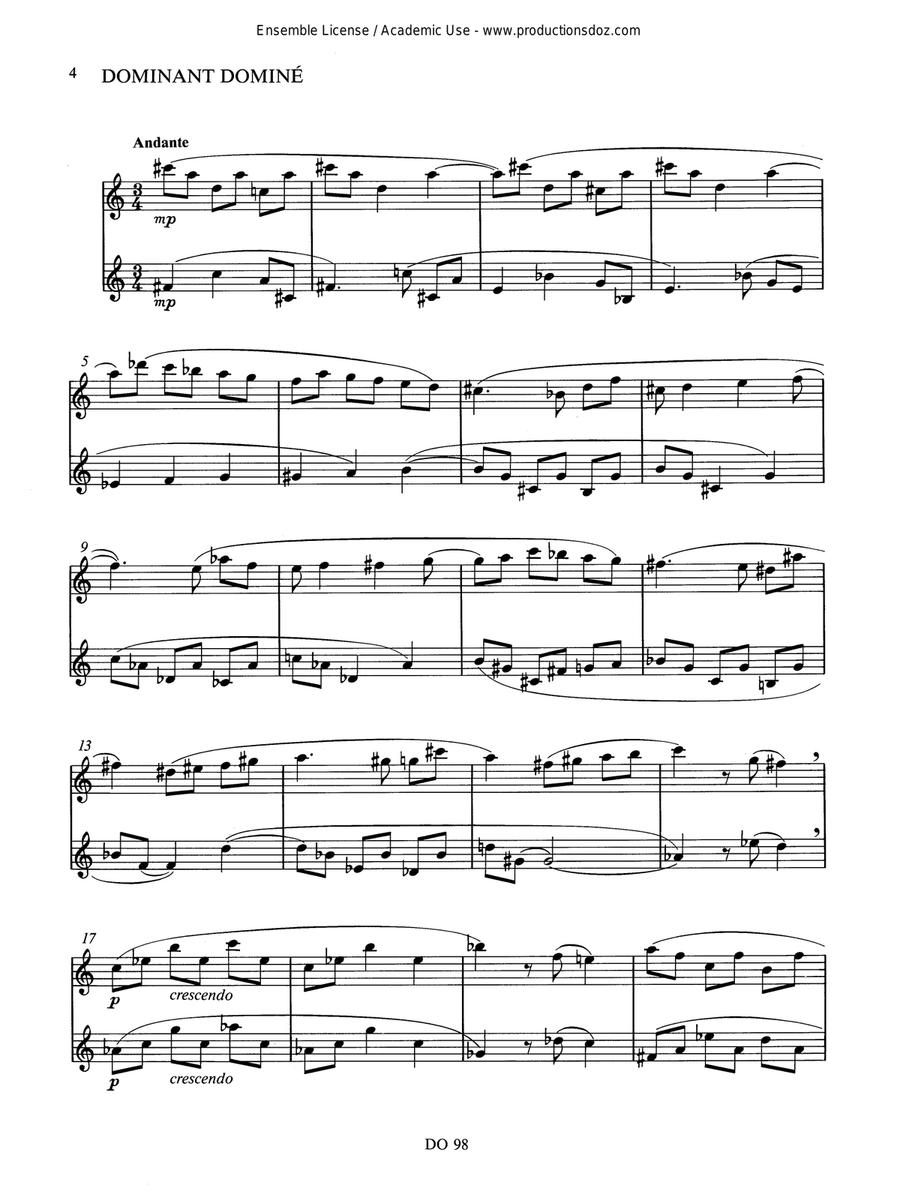 Cinq caractères (2 instr. ad lib) Score - Digital Sheet Music page 4