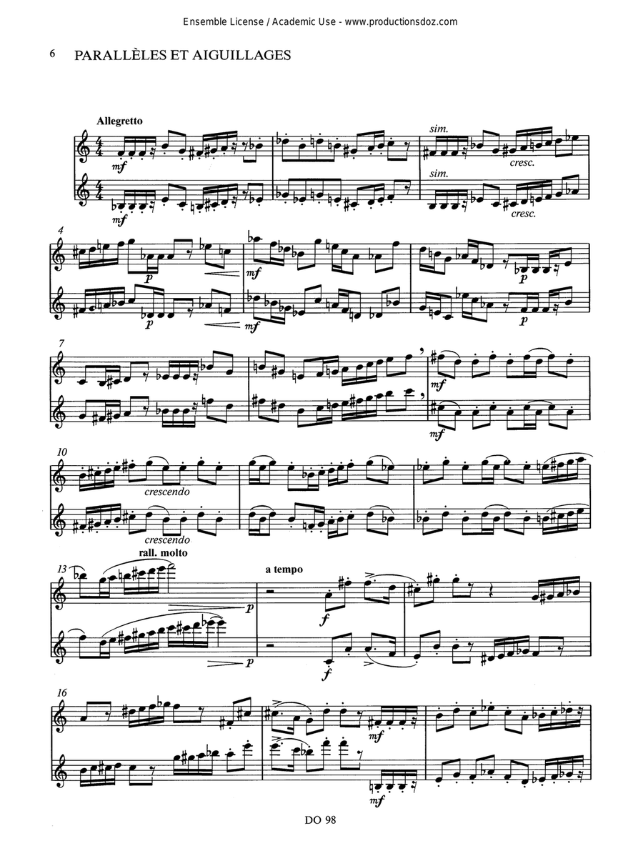 Cinq caractères (2 instr. ad lib) Score - Digital Sheet Music page 6