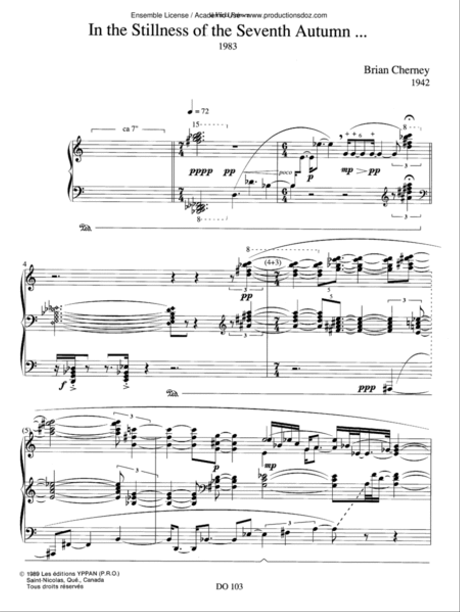 In the Stillness of the Seventh Autumn Piano Solo scores gallery preview page 3