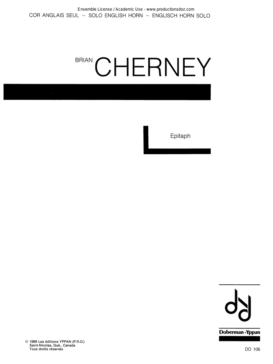 Epitaph Epitaph English Horn scores gallery preview page 1