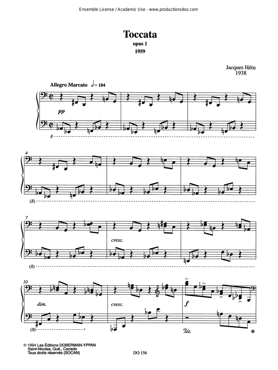 Toccata, opus 1 Toccata, opus 1 Piano Solo scores gallery preview page 3