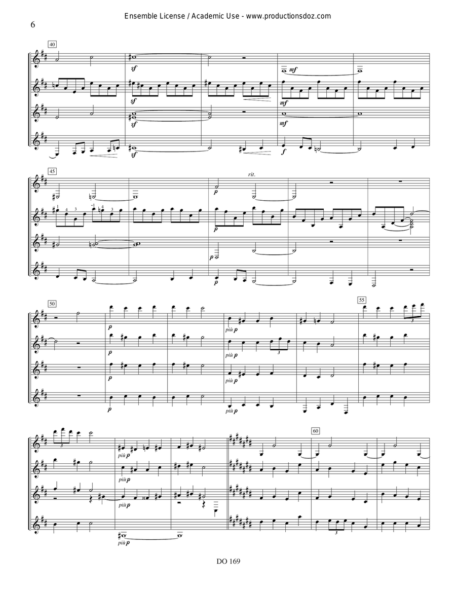Rêverie & La fille aux cheveux de lin Guitar Ensemble scores gallery preview page 6