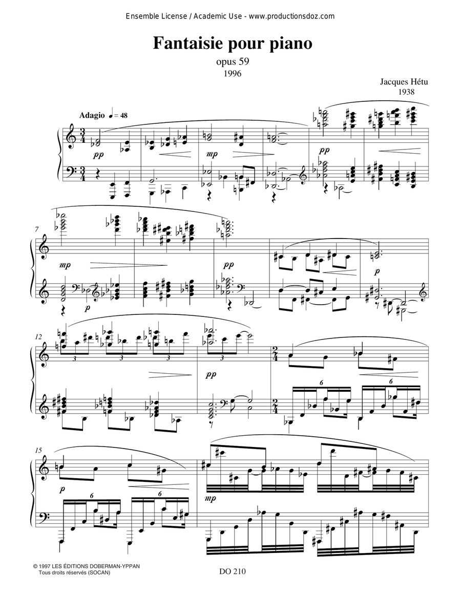 Fantaisie pour piano op. 59 Piano Solo scores gallery preview page 3