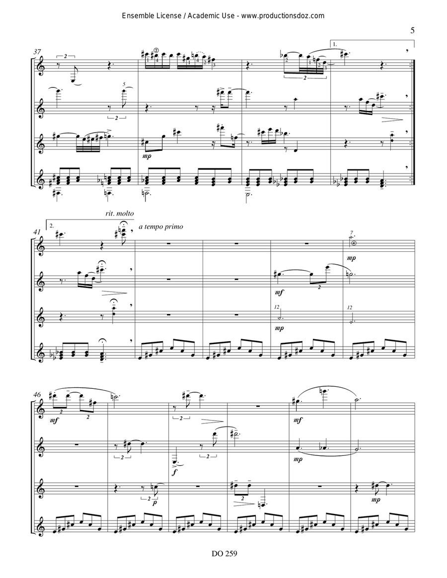 John Lennon Lay not John Lennon Lay not Guitar Ensemble scores gallery preview page 5