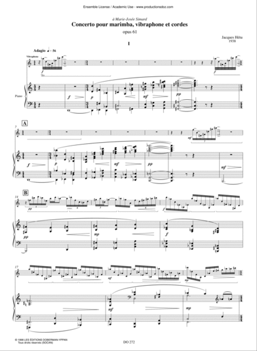 Concerto for marimba op. 61 (pno red) Piano scores gallery preview page 3