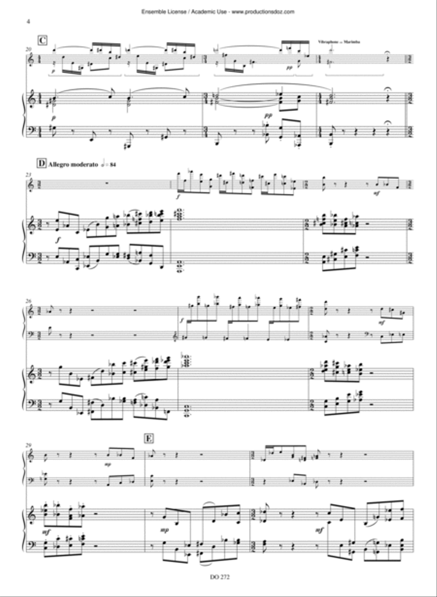 Concerto for marimba op. 61 (pno red) Piano scores gallery preview page 4