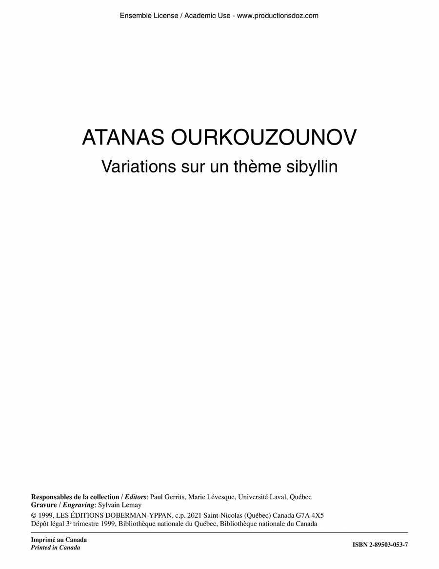 Variations sur un thème sibyllin Classical Guitar scores gallery preview page 1