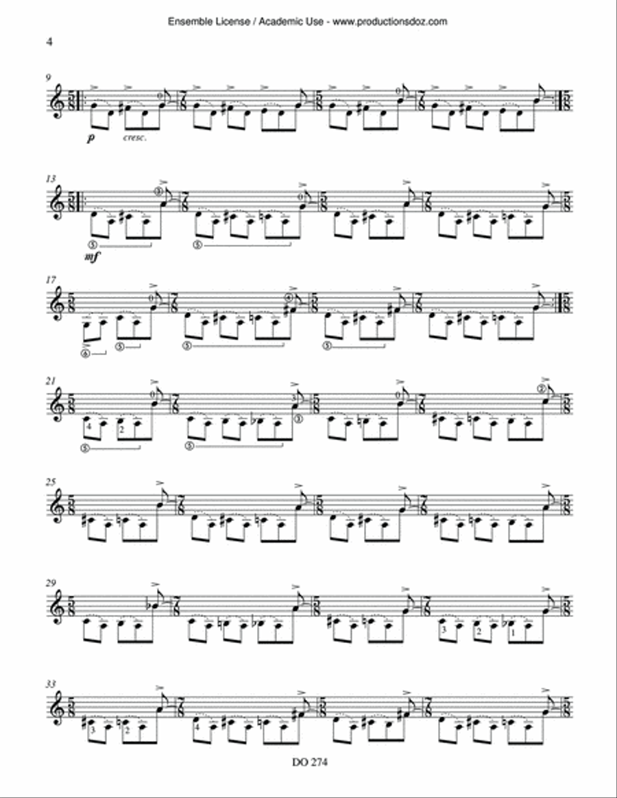 Variations sur un thème sibyllin Classical Guitar scores gallery preview page 4