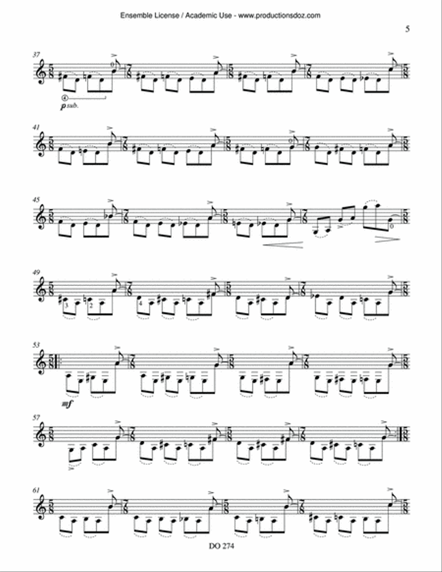 Variations sur un thème sibyllin Classical Guitar scores gallery preview page 5
