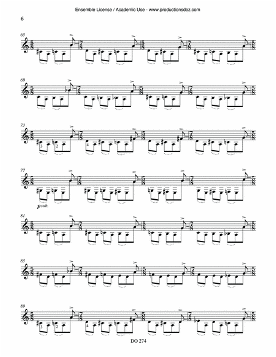 Variations sur un thème sibyllin Classical Guitar scores gallery preview page 6
