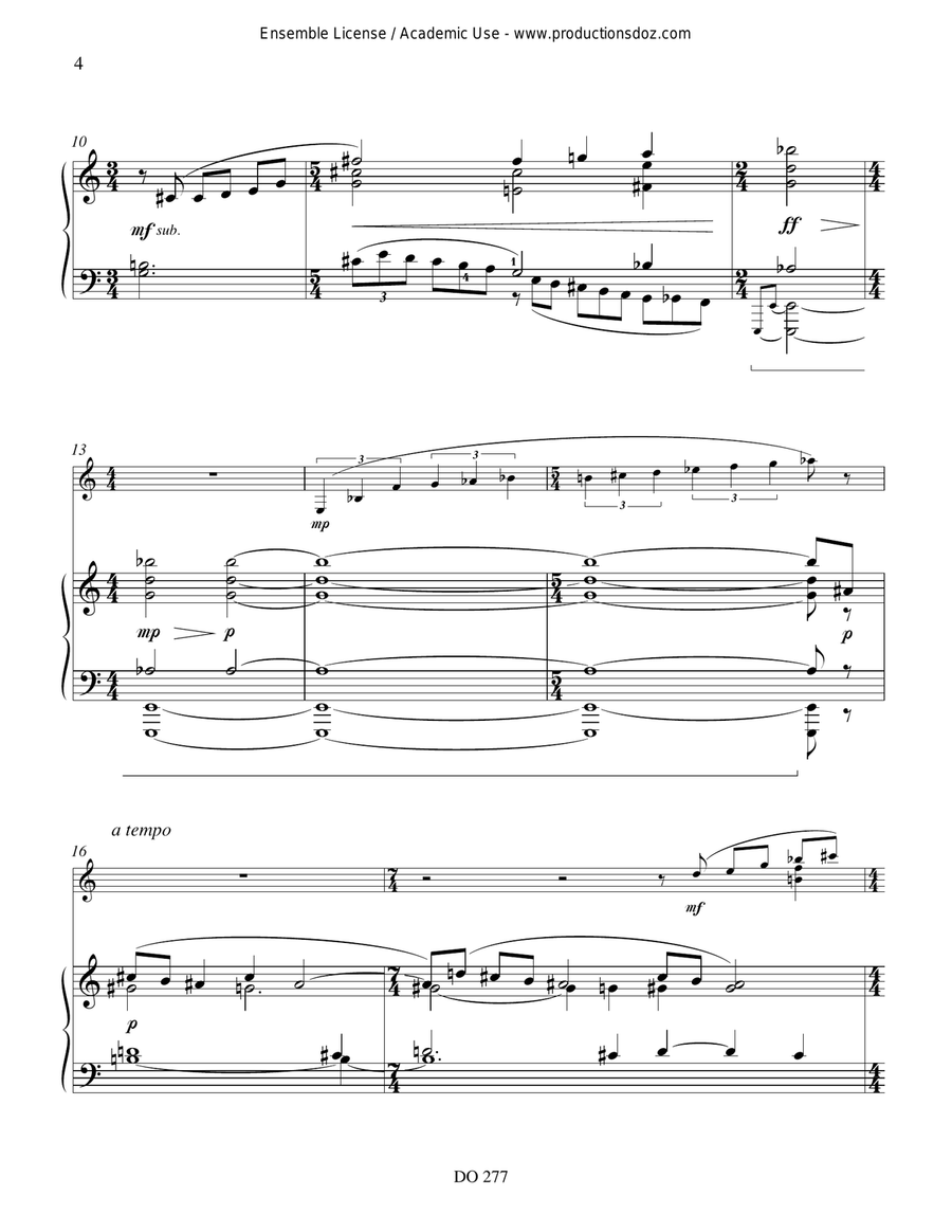 Poème élégiaque (guitar) (pno red) Classical Guitar scores gallery preview page 3