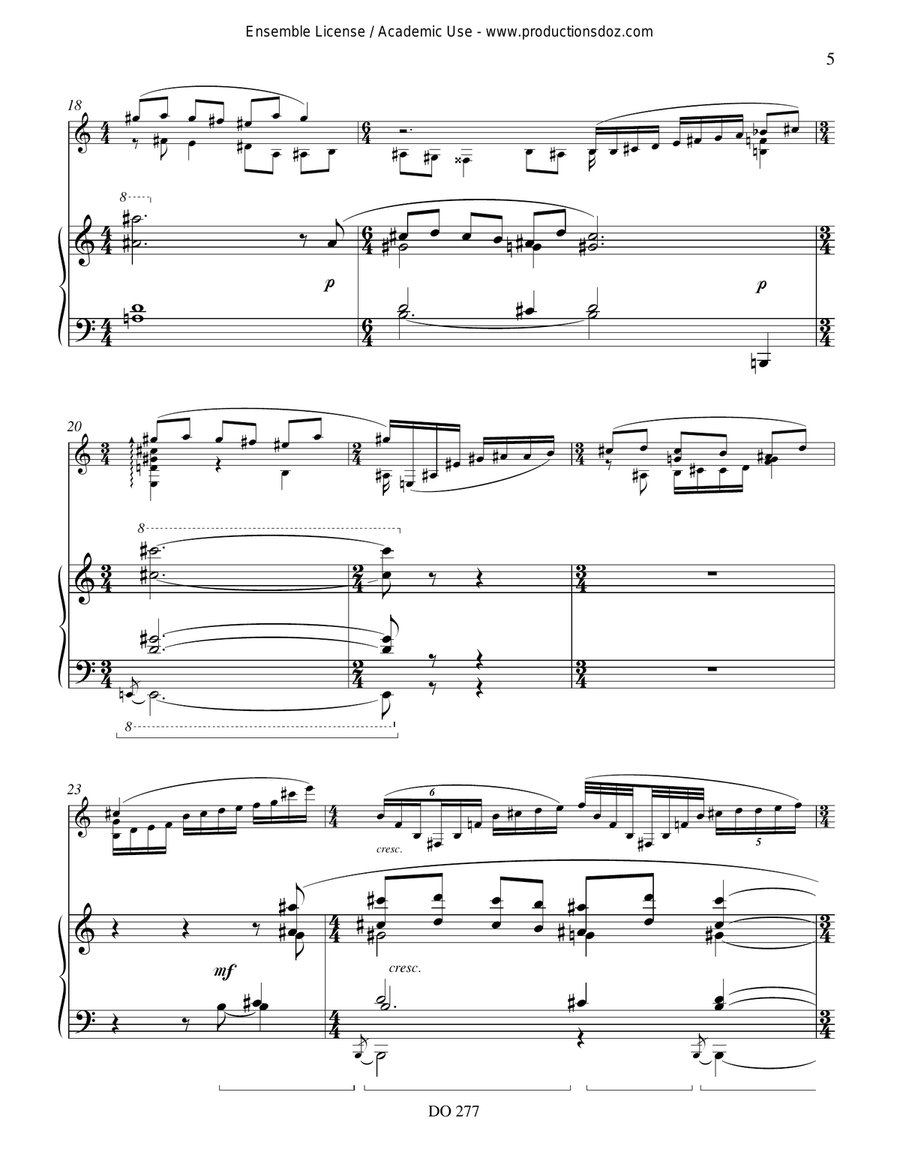 Poème élégiaque (guitar) (pno red) Classical Guitar scores gallery preview page 4