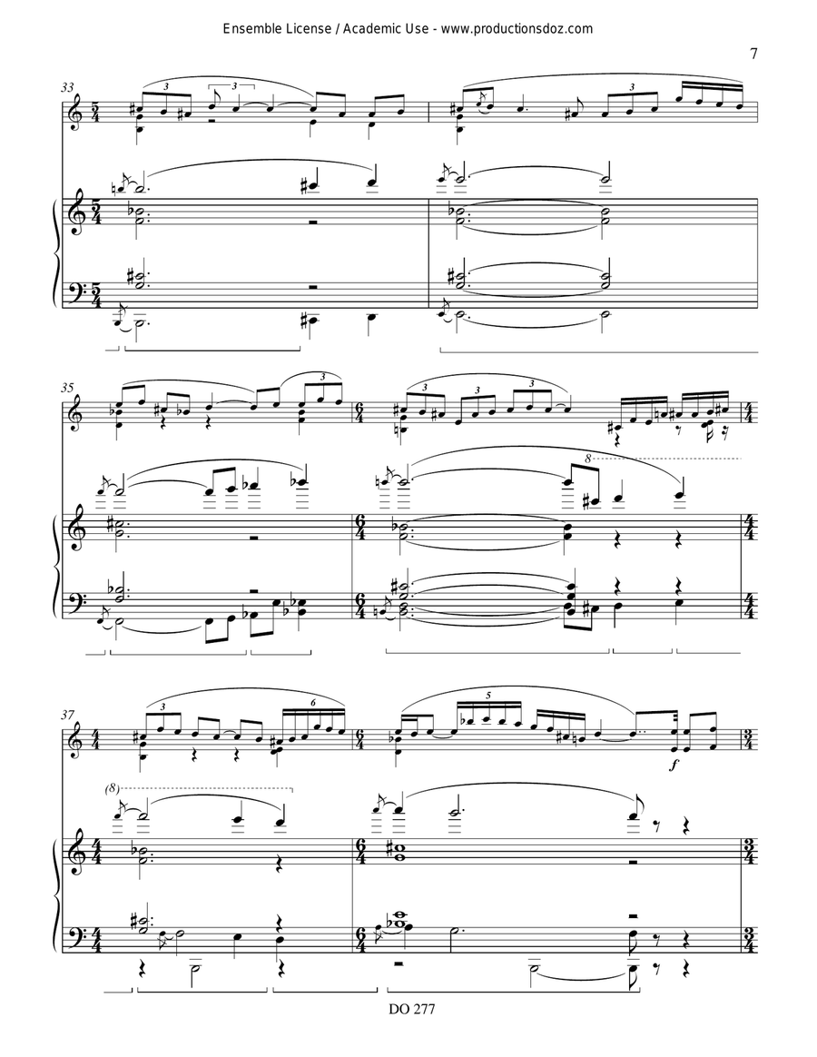 Poème élégiaque (guitar) (pno red) Classical Guitar scores gallery preview page 6
