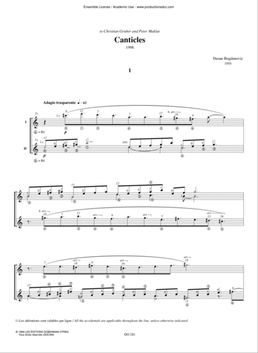 Canticles Canticles Classical Guitar scores gallery preview page 2