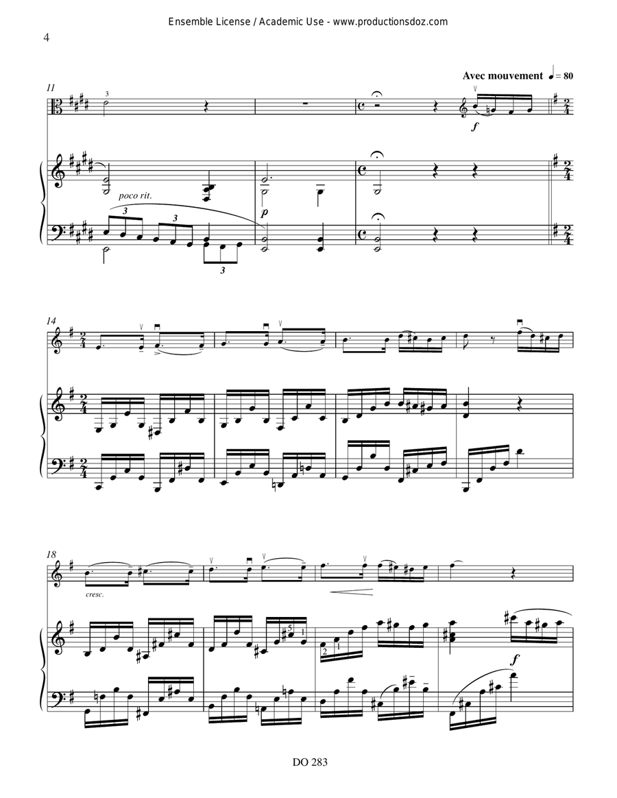Trois poèmes Trois poèmes Piano Accompaniment scores gallery preview page 4