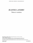 Thème et variations