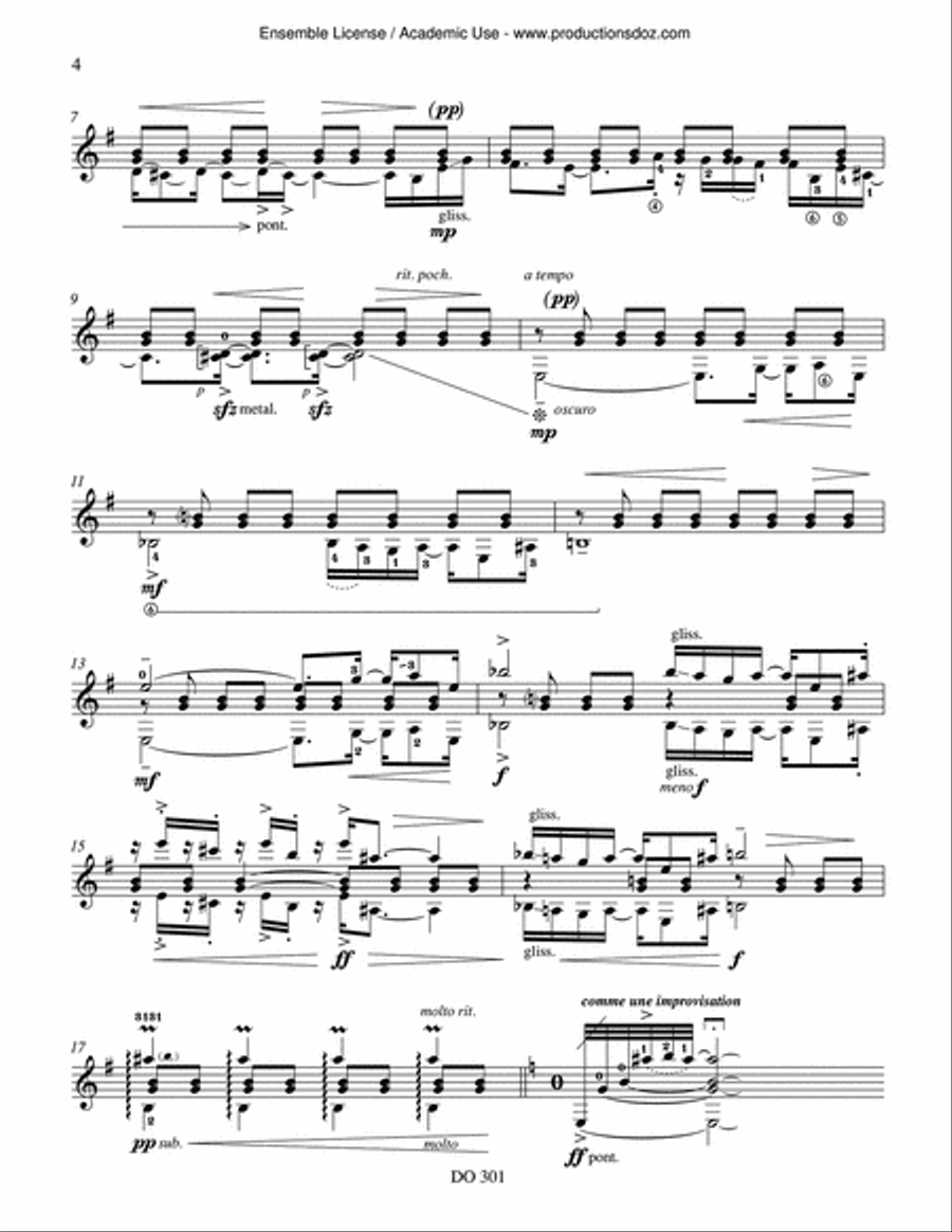 Comme une Saudade Comme une Saudade Classical Guitar scores gallery preview page 4