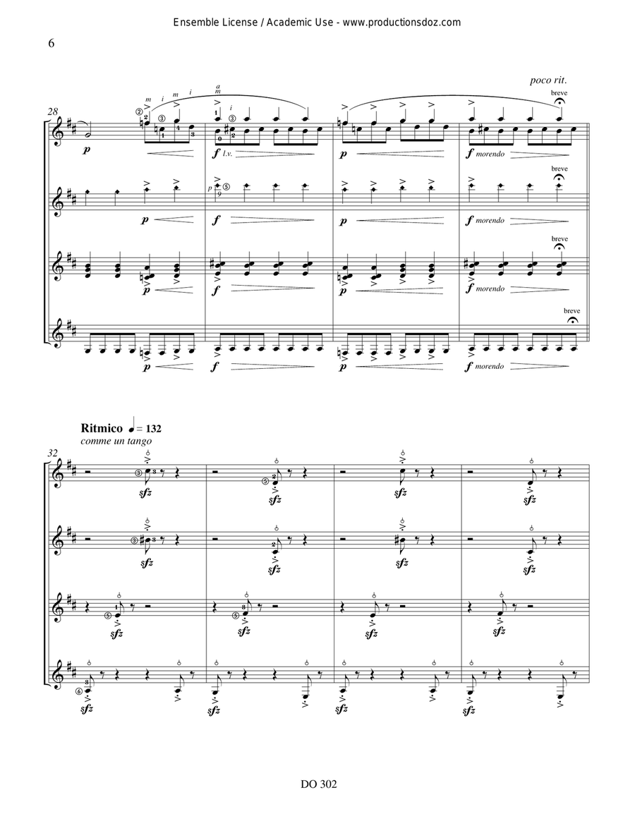 Carré d'as Carré d'as Guitar Ensemble scores gallery preview page 6