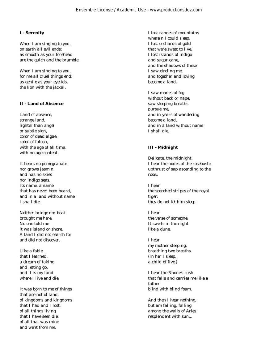 Five Songs (poems G. Mistral) Classical Guitar scores gallery preview page 2