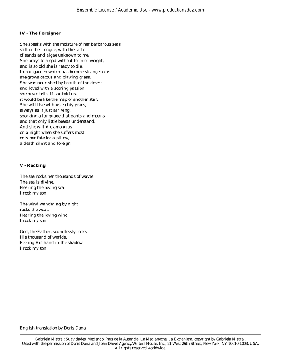 Five Songs (poems G. Mistral) Classical Guitar scores gallery preview page 3
