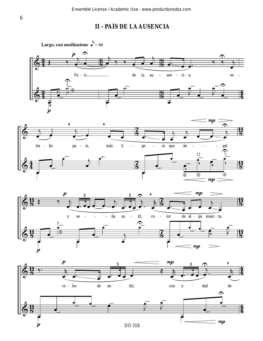 Five Songs (poems G. Mistral) Classical Guitar scores gallery preview page 6