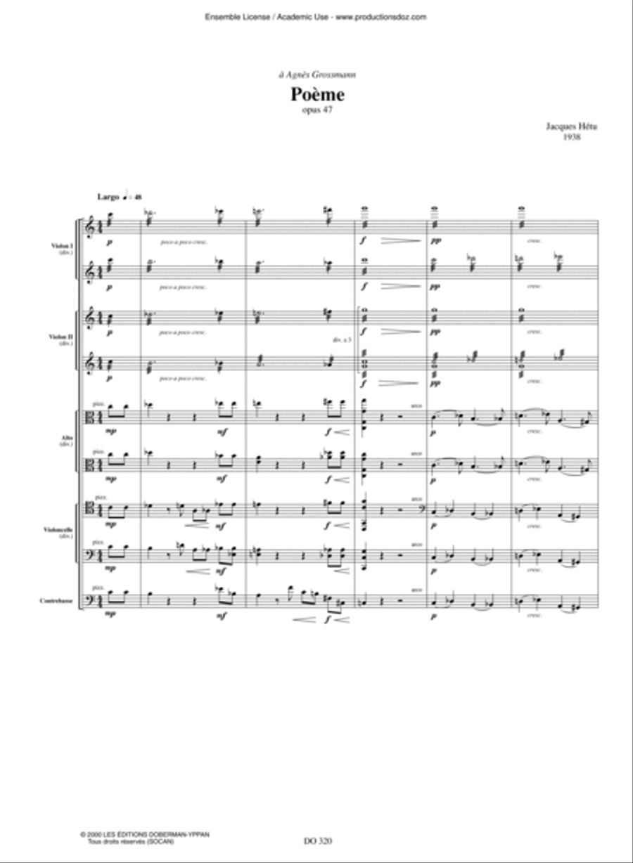 Poème op. 47 Poème op. 47 Orchestra scores gallery preview page 3