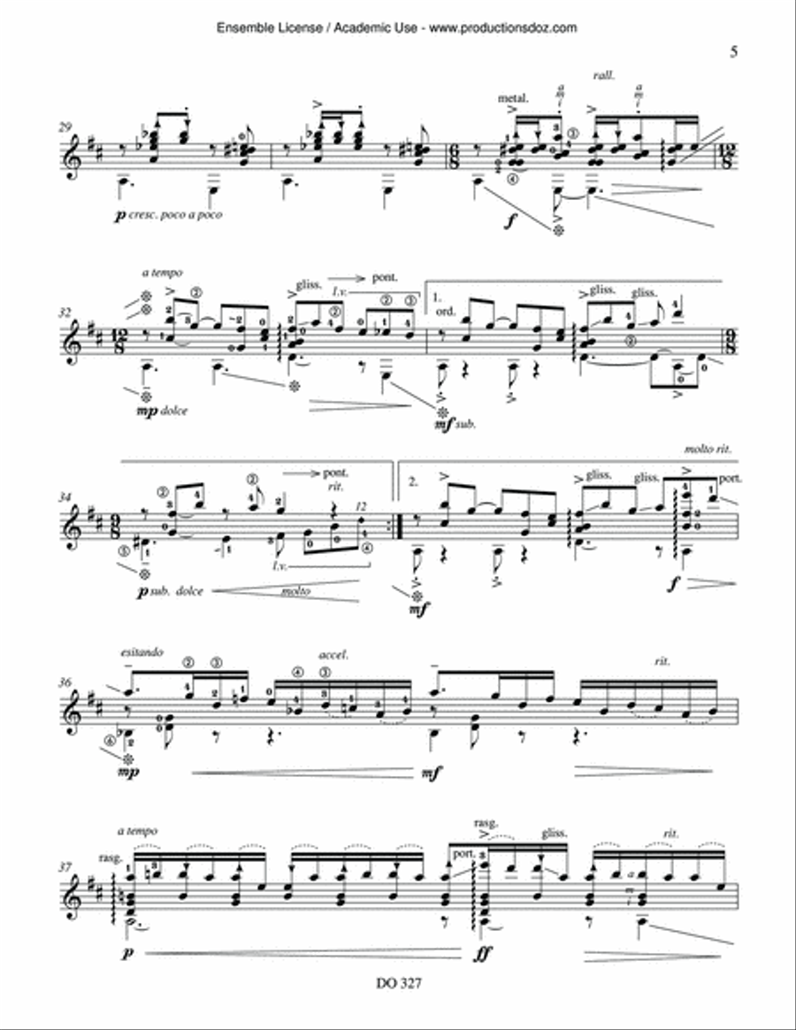 Scherzo-Valse Scherzo-Valse Classical Guitar scores gallery preview page 5