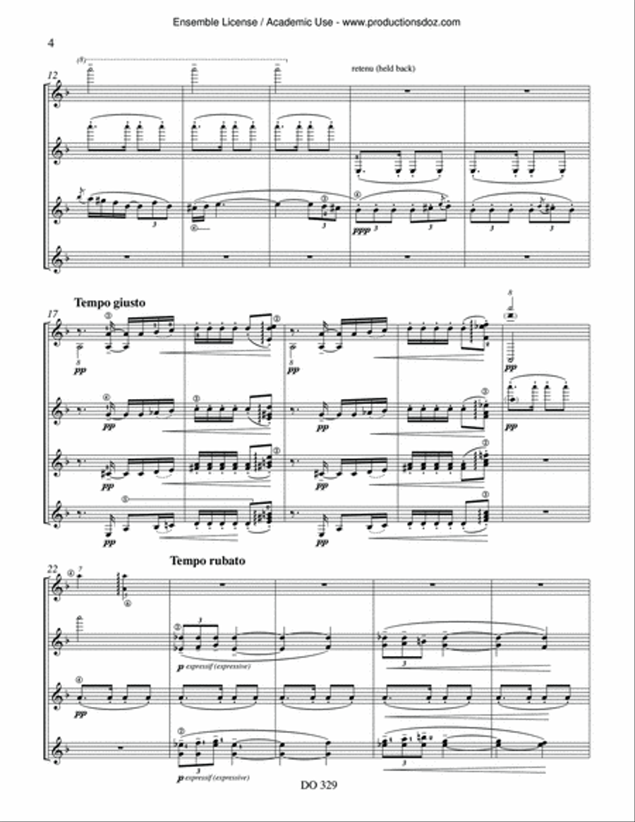 Soirée dans Grenade Soirée dans Grenade Guitar Ensemble scores gallery preview page 4