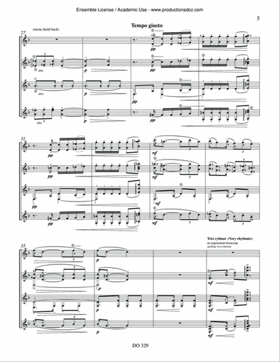 Soirée dans Grenade Soirée dans Grenade Guitar Ensemble scores gallery preview page 5