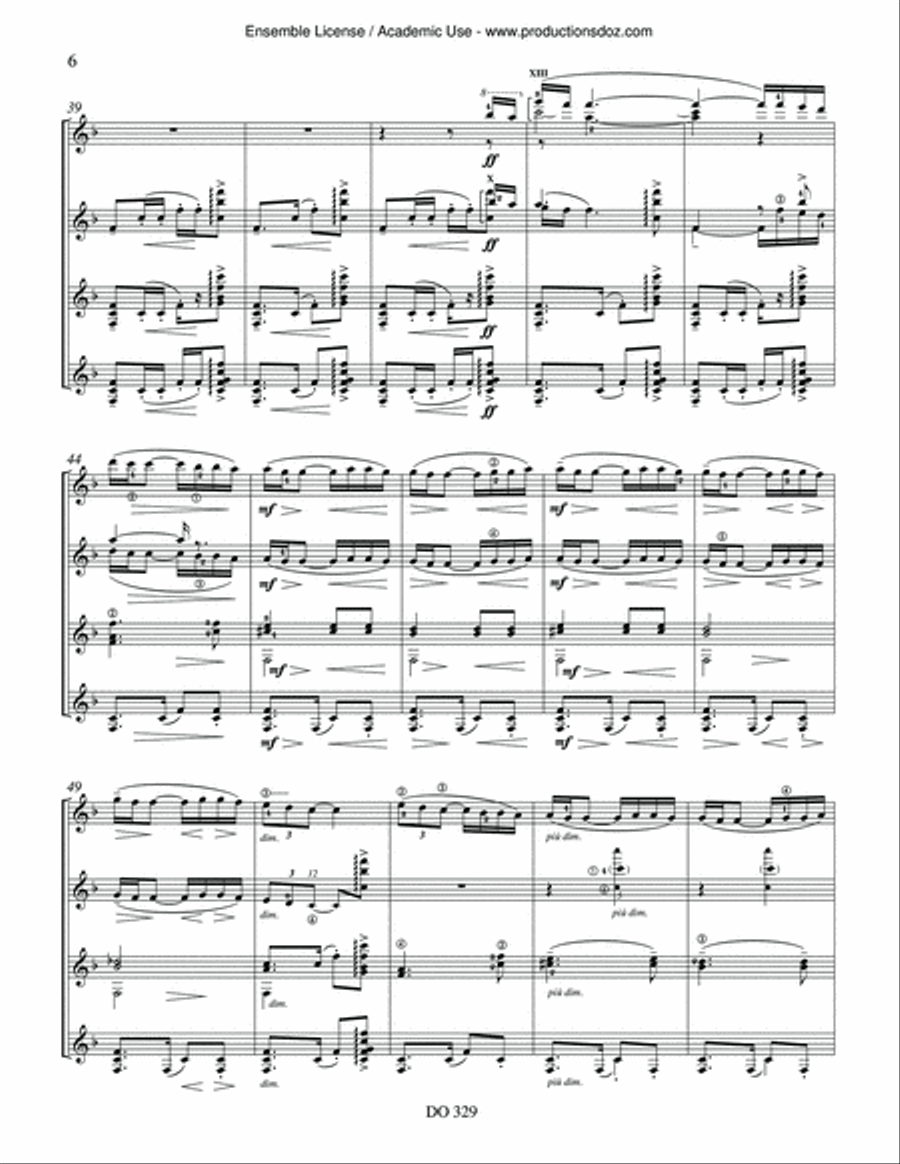 Soirée dans Grenade Soirée dans Grenade Guitar Ensemble scores gallery preview page 6