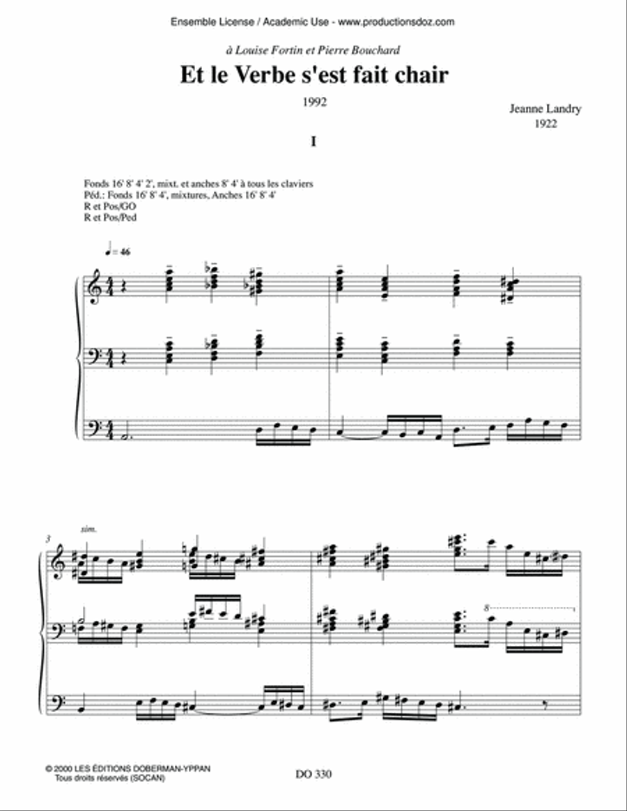 Et le Verbe s'est fait chair Organ scores gallery preview page 3