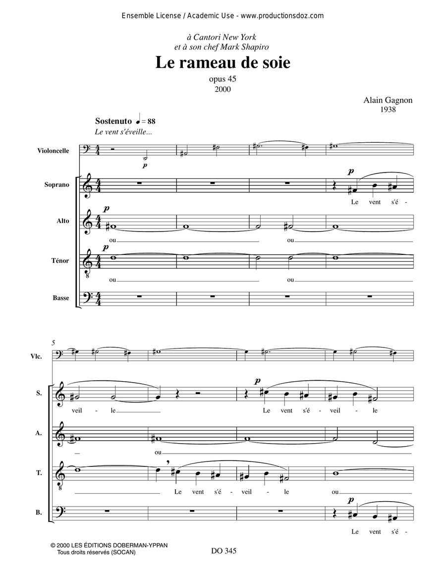 Le rameau de soie Le rameau de soie Choir scores gallery preview page 3