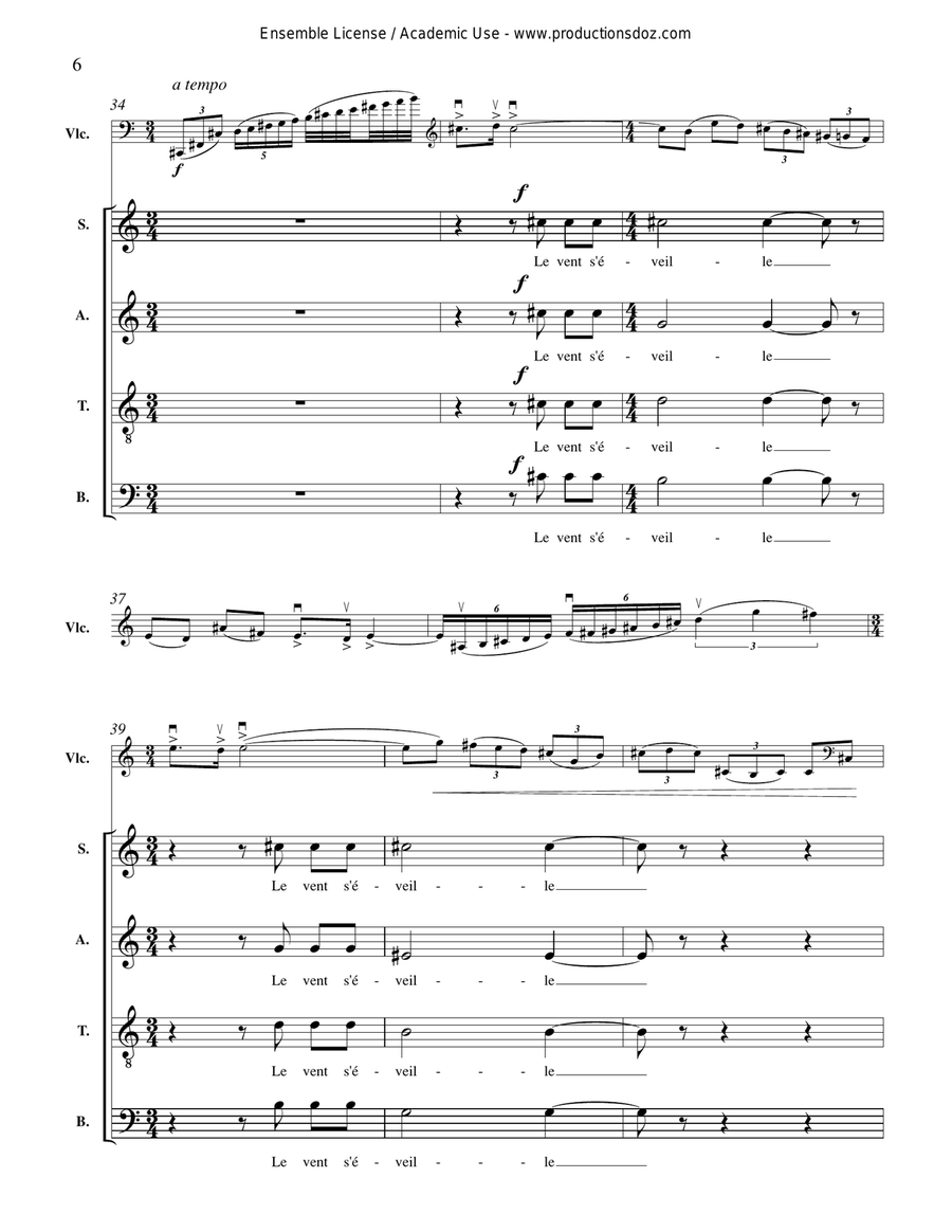 Le rameau de soie Le rameau de soie Choir scores gallery preview page 6