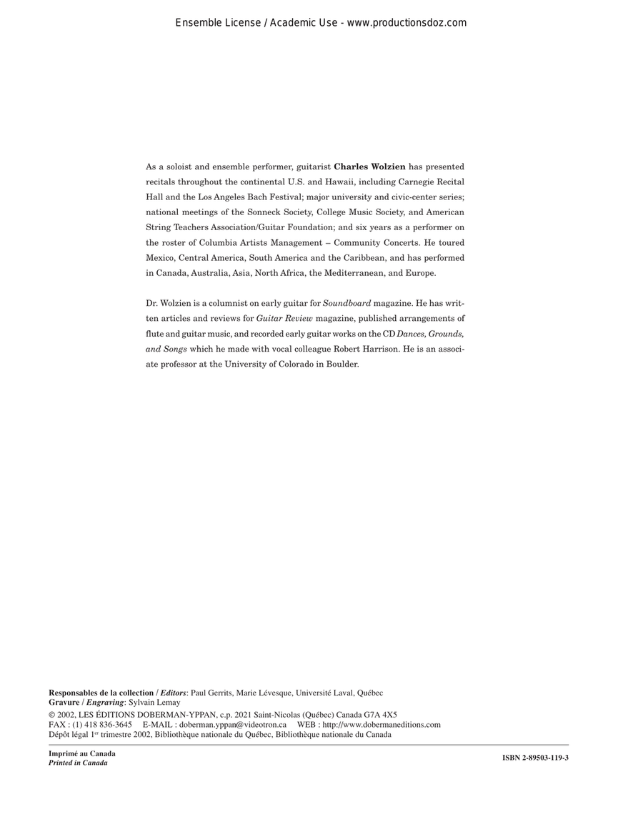 French Renaissance Guitar Songs Classical Guitar scores gallery preview page 2