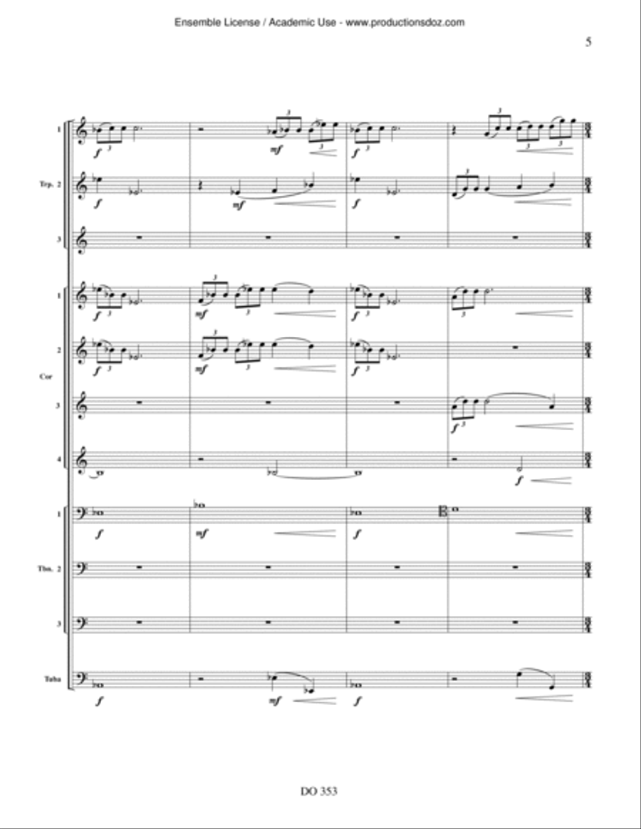 Fanfare pour Lanaudière Fanfare pour Lanaudière Orchestra scores gallery preview page 5