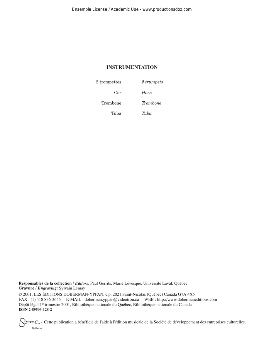 Petite fanfare pour Lanaudière Orchestra scores gallery preview page 3