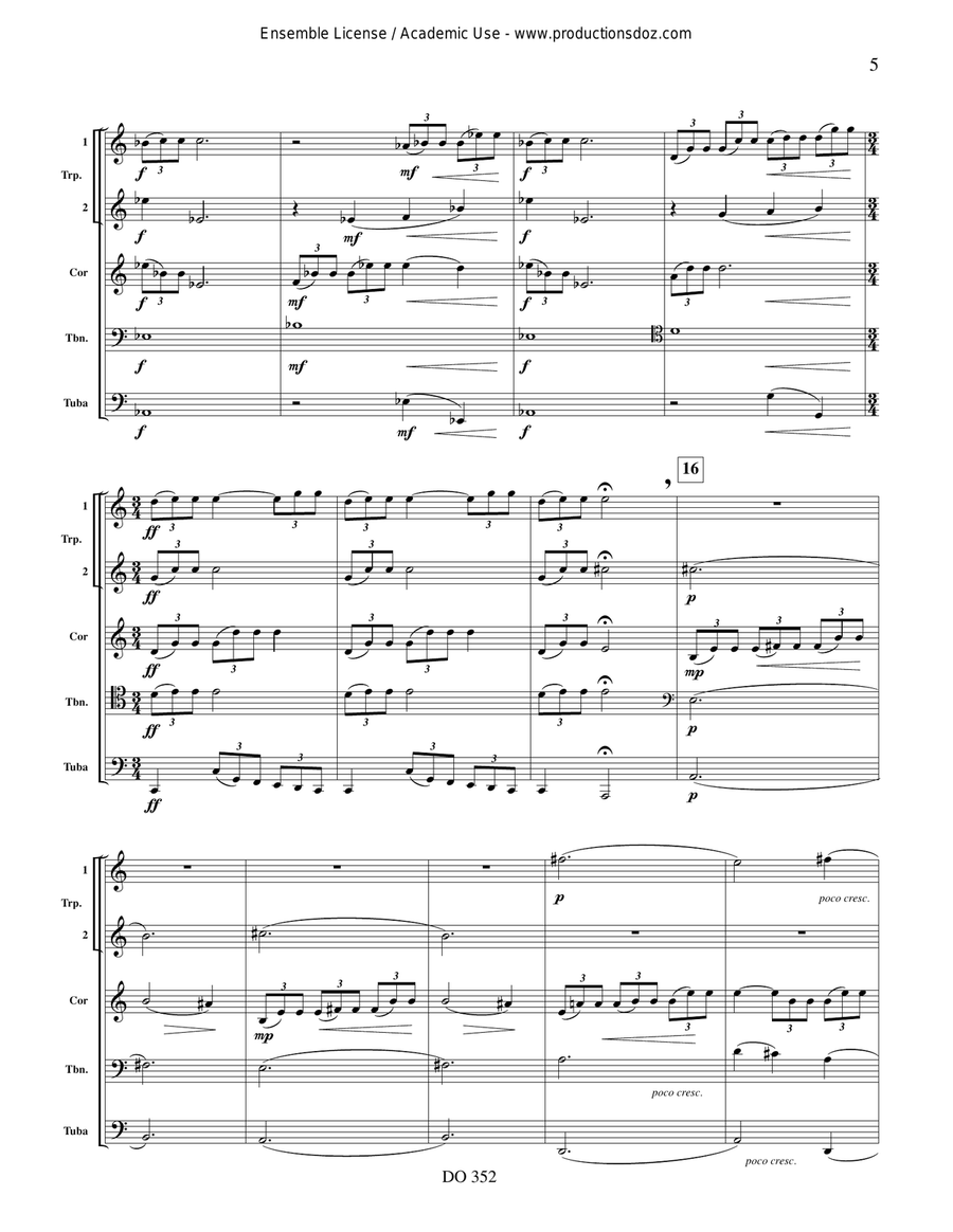 Petite fanfare pour Lanaudière Orchestra scores gallery preview page 5